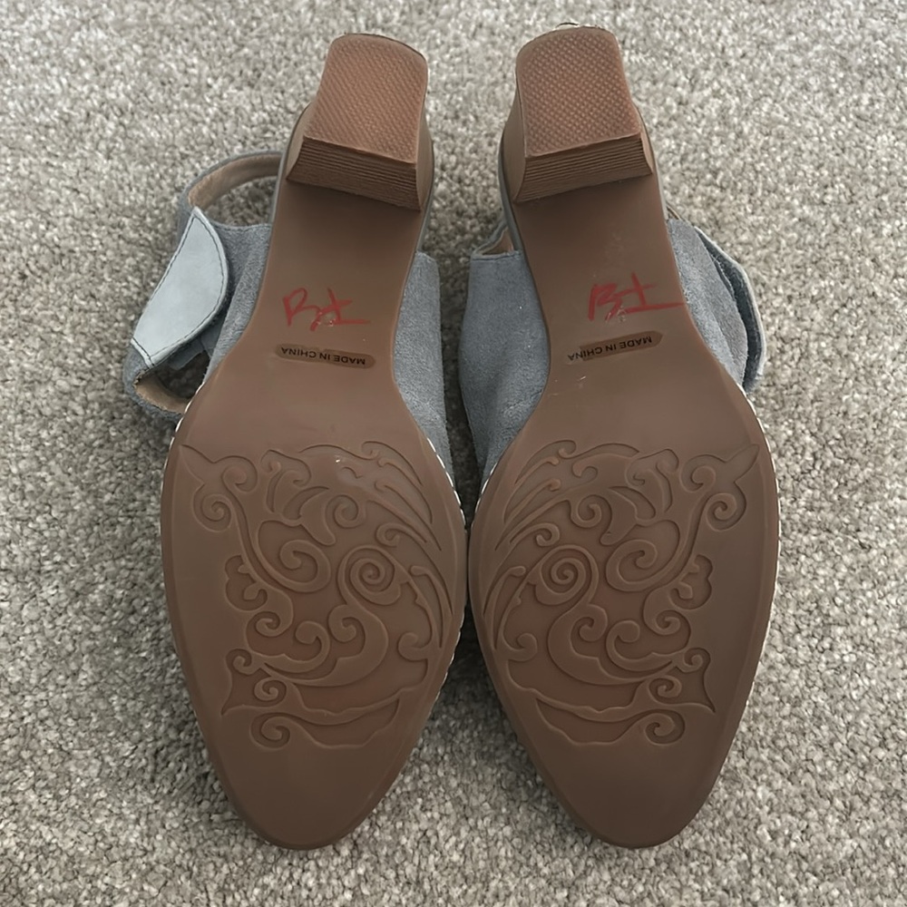 Sundance Eden Path Gray Suede Slingback Heels Size EU37 - Picture 10 of 12